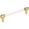 Jeffrey Alexander 128 mm Center-to-Center Brushed Gold Carmen Cabinet Bar Pull 775-128BG - alternate 1